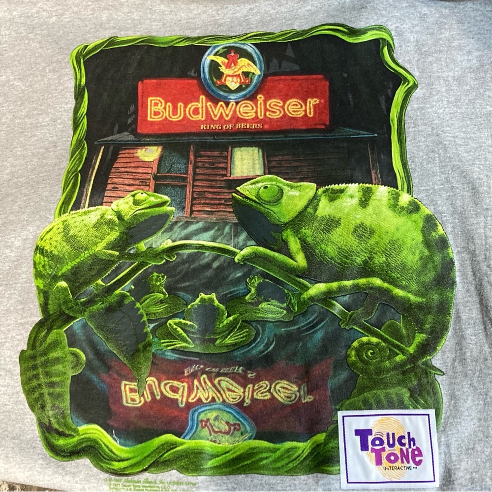 Vintage Budweiser Louie the frog Touch Tone T-shirt